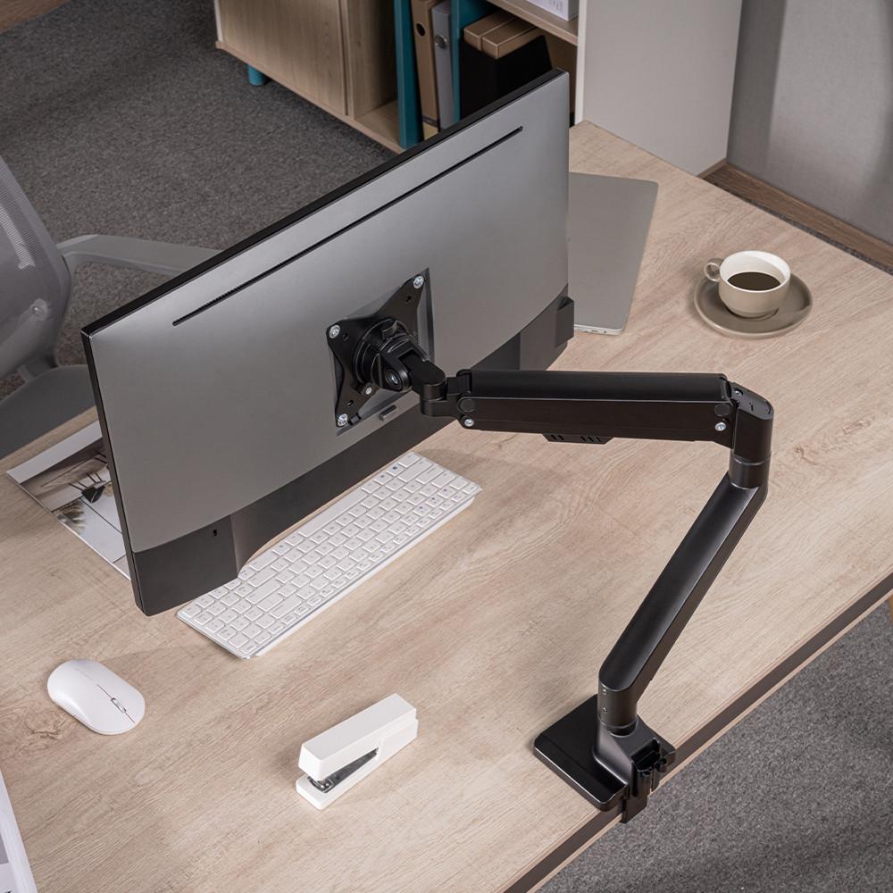 루나랩 슬림 싱글 블랙 모니터암 거치대