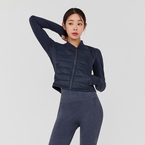 핑거홀 경량 패딩 저지 자켓 블루베리네이비 XWFGJ03H4
