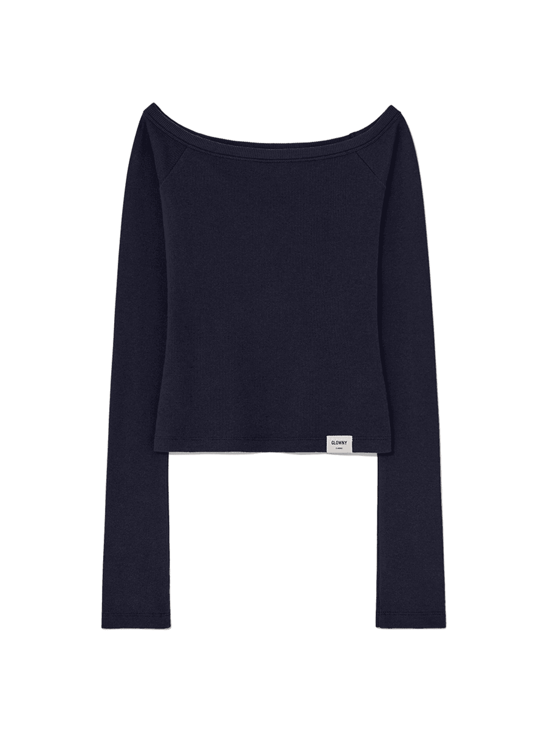 G OFF SHOULDER LONG SLEEVE (NAVY)