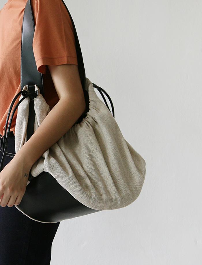 린넨 스트링 빅 백