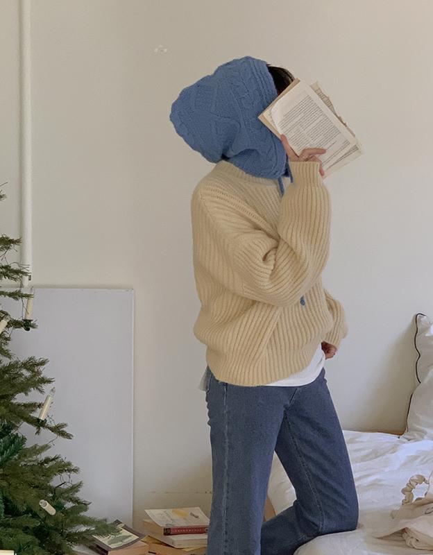 [재진행] *프롬단독* 토미아 라운드 하찌 니트 (울 8%)