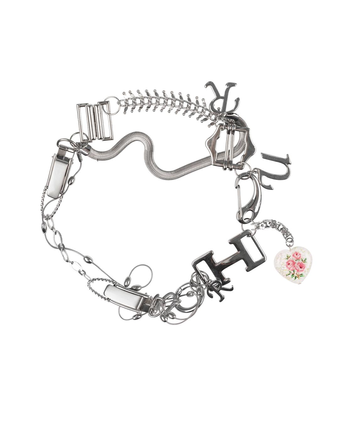 GLASS HEART BOLD NECKLACE