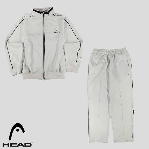 HEAD 헤드 라이트그레이 파이프라인 올드스쿨 트랙탑 집업 져지 져지팬츠 트레이닝복 셋업  SIZE L