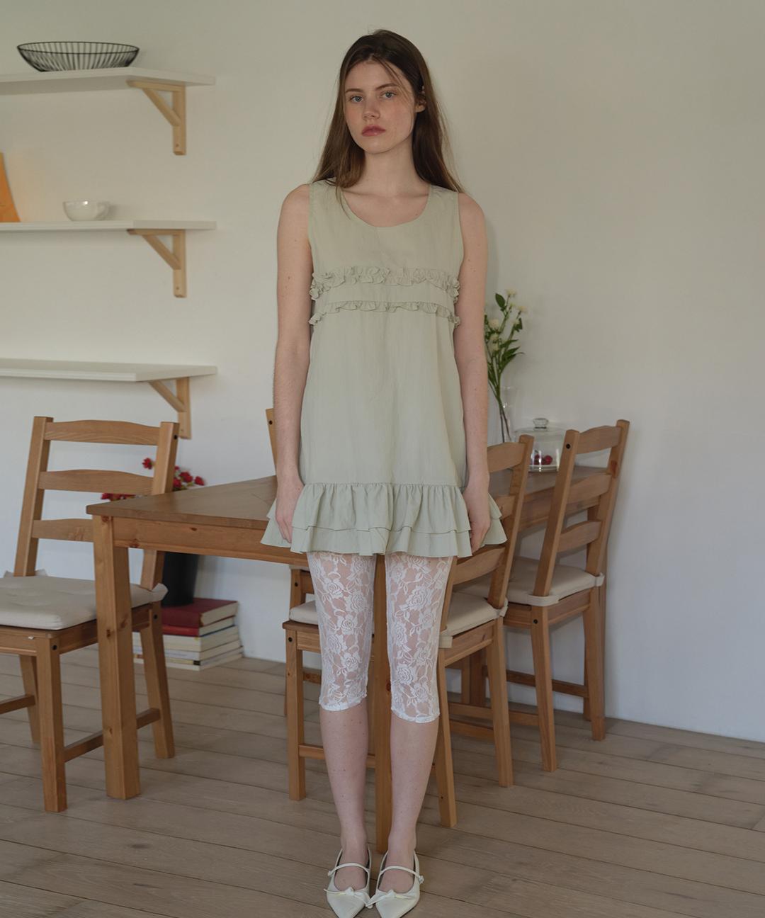 마가린핑거스 MIXED FRILL MINI ONE PIECE (MINT)
