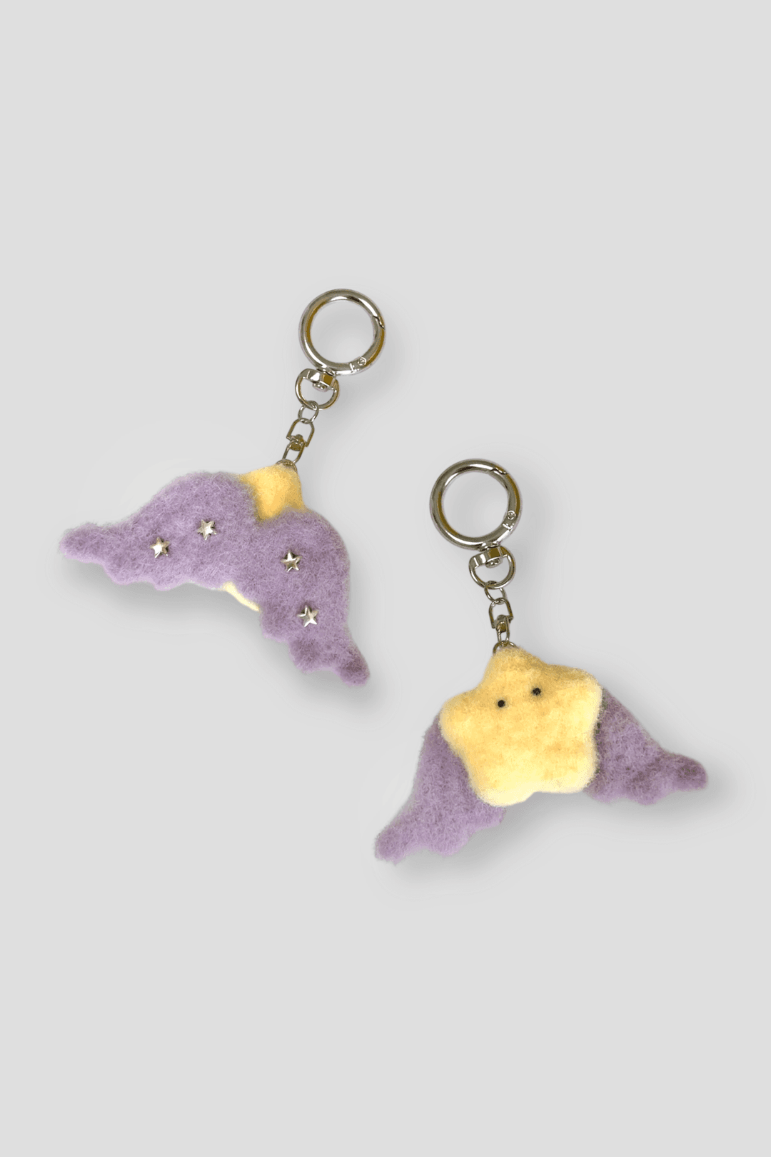 puff angel keyring (lemon:lavender)