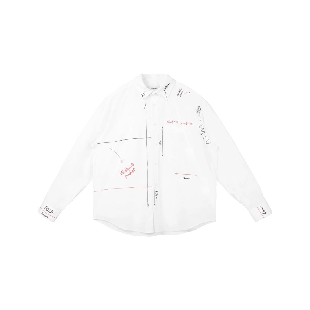 Draft Drawing Printing Shirt - M