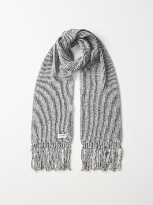 레인 태슬 니트 머플러 (그레이)