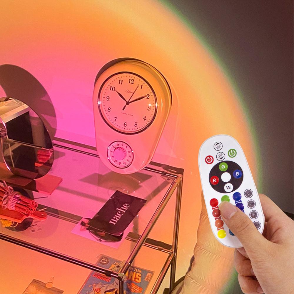 캥거 16색상 변경 리모컨 노을 석양 조명 선셋 수유등 일몰 감성 인테리어 침실 수면 무드등 (MMA016)