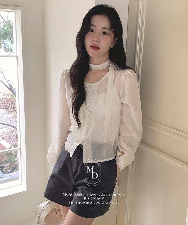 젠드 4부 핀턱팬츠 (S,M) (흔하지 않은 차콜 컬러! 하나정도는 있으면 효자템)