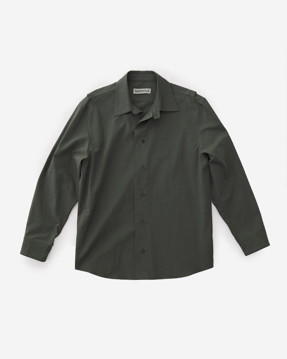 PLEATS SHIRTS  01  _  khaki