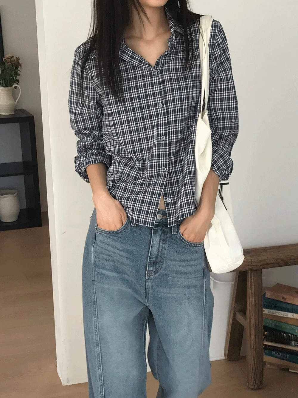 TOM CHECK SHIRT (2COLORS)