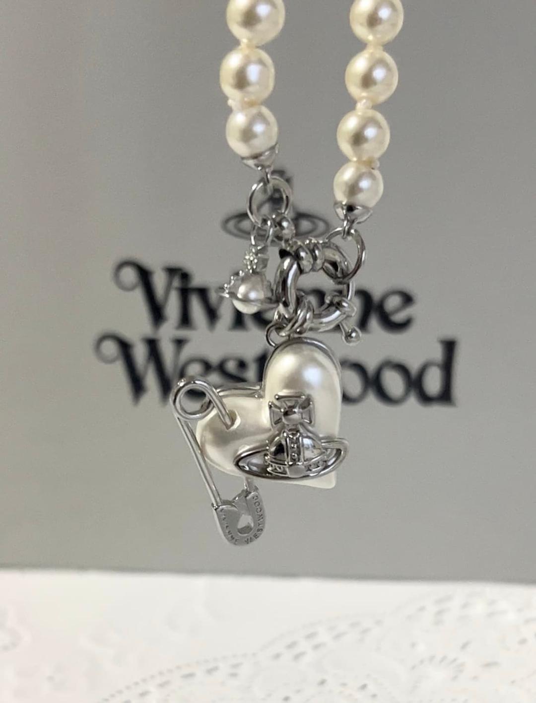 비비안웨스트우드 오리에타 진주 하트 핀 펄 초커목걸이(새상품) | 후루츠패밀리