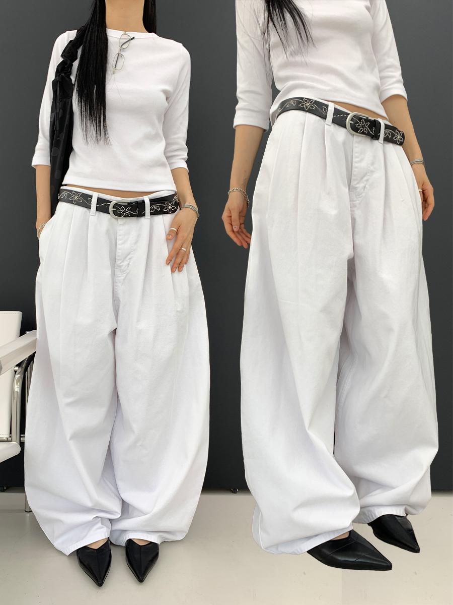 Volume pleat pants (3color)