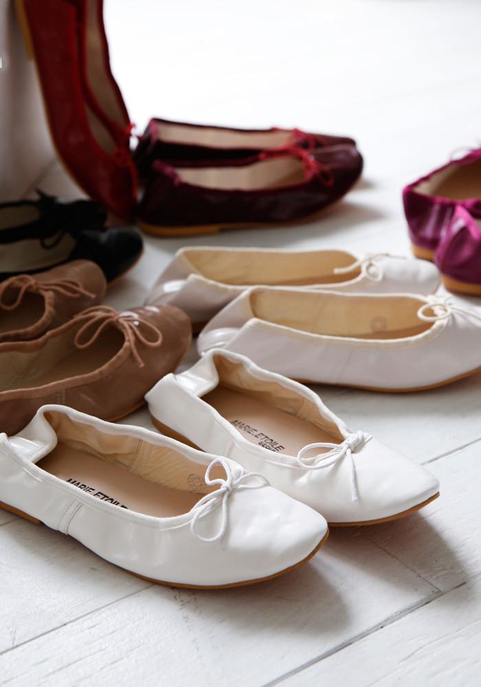 말랑 리본 플랫슈즈 굽 1cm 8컬러