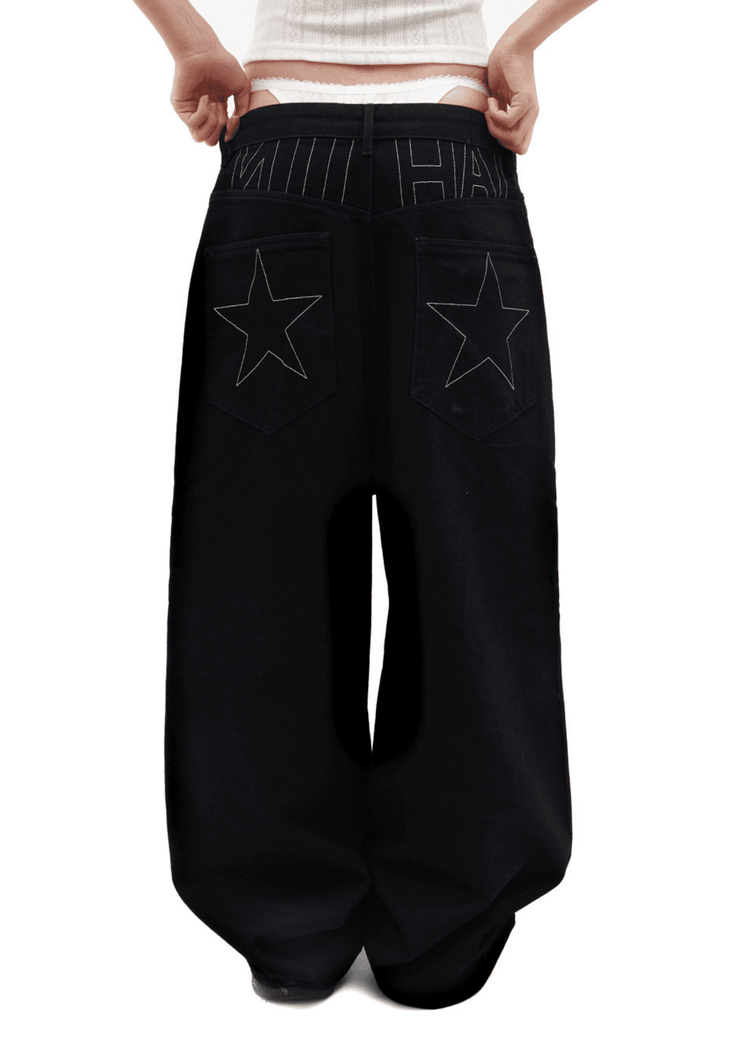 BAGGY JEANS IN BLACK - XS