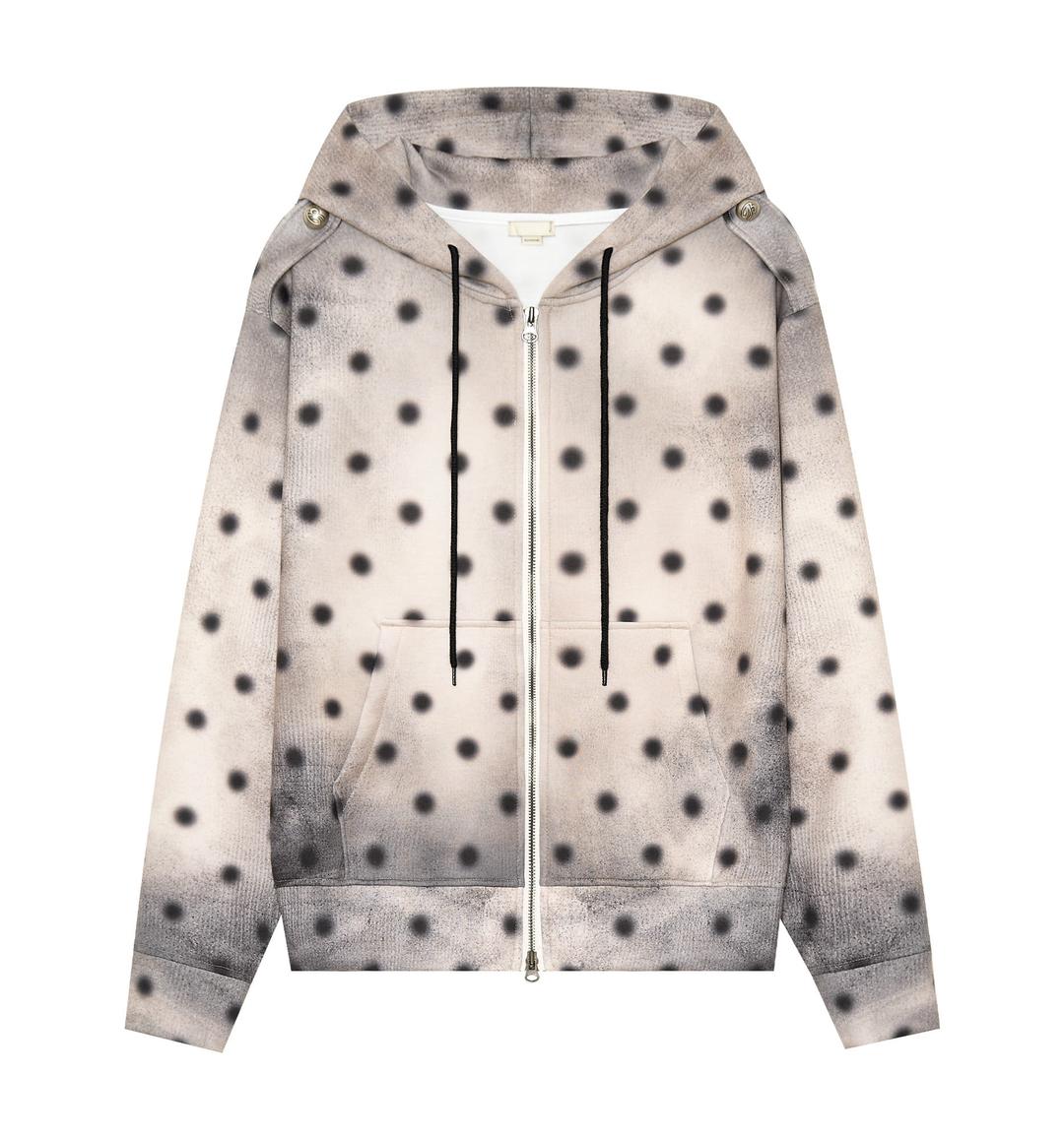 Dusty dot zip-up hoodie