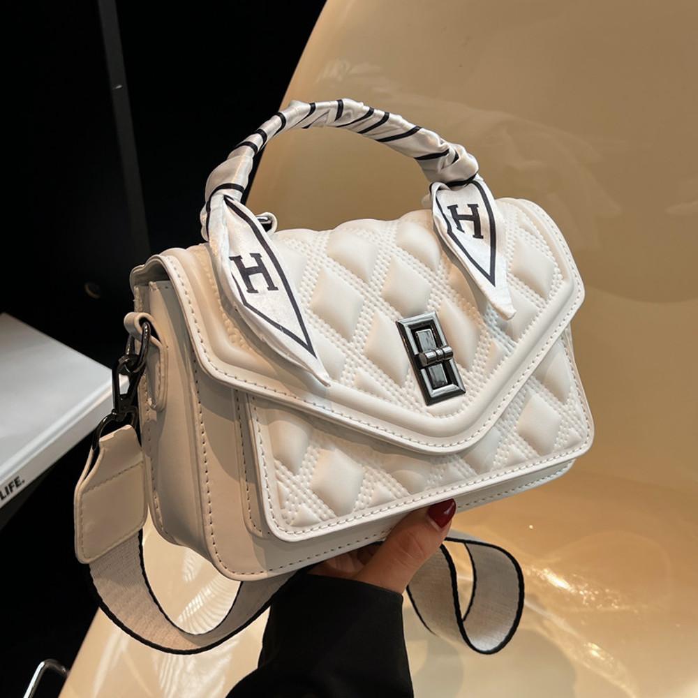 JYS 여성 MZ백 데일리백 스카프 장식 크로스백 포켓 여자 핸드백 캐주얼 빈티지룩 여성모던가방 핸드폰 파우치