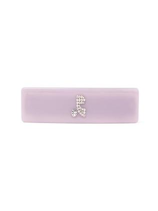 RR LOGO RECTANGLE HAIR PIN - PINK