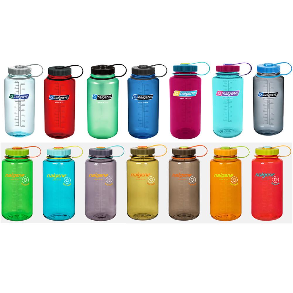 날진 등산 물통 1리터 와이드마우스 물병 - 투명회색