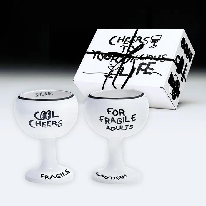FRAGILE ADULT CLUB 와인잔 선물세트 (2 types)