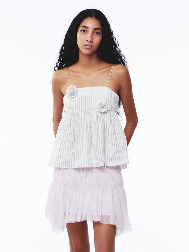 Stripe Corsage Camisole Off-White Stripe