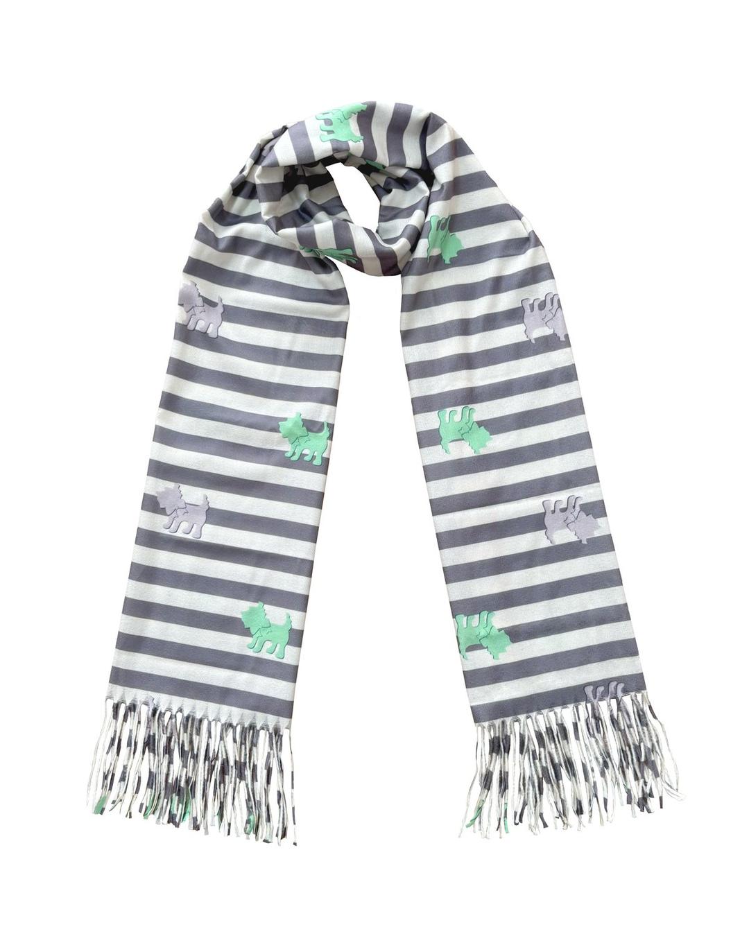 Knit scarf  '' Beware of the Dog ''