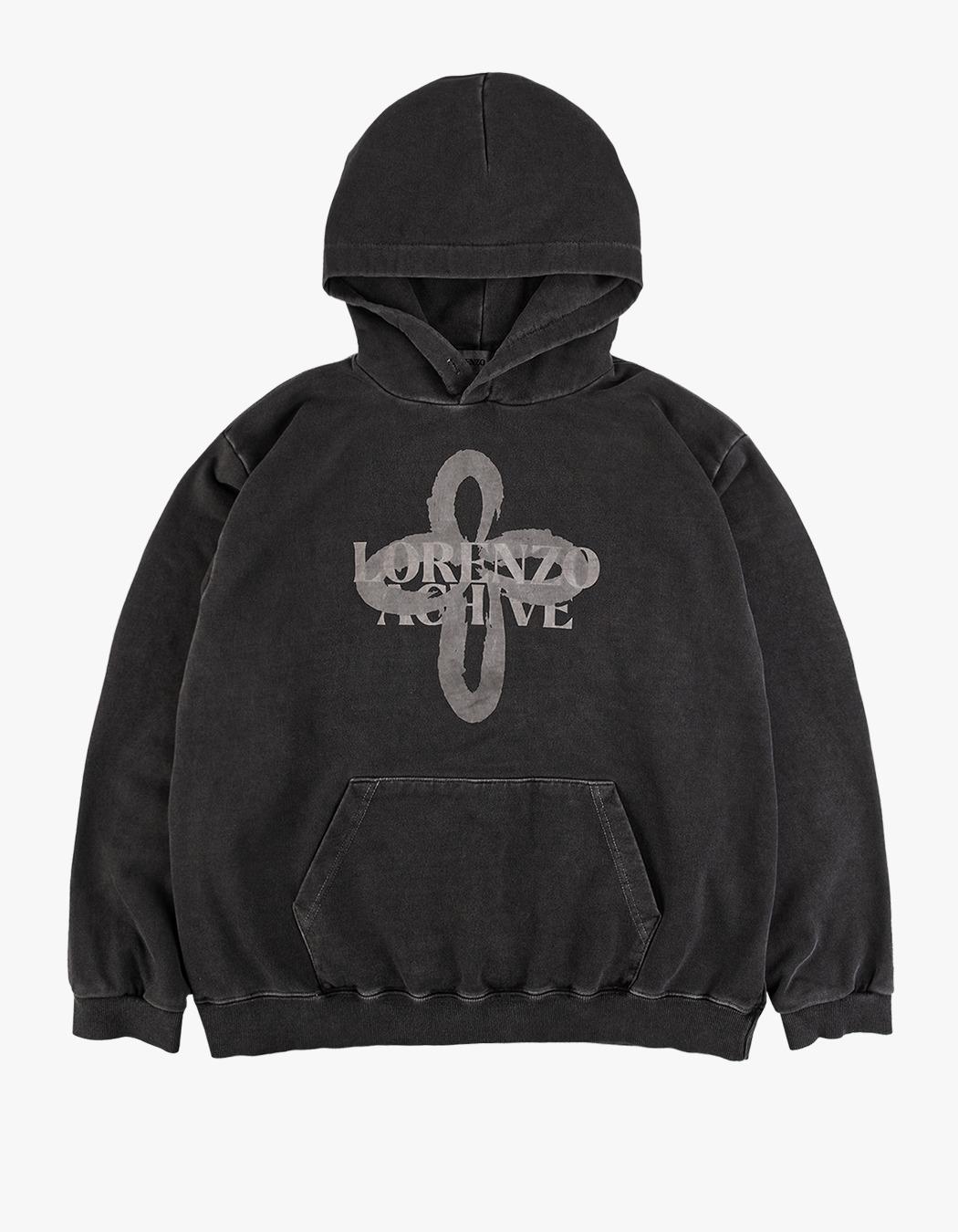 Flower Painting Hoodie - Pigment Black