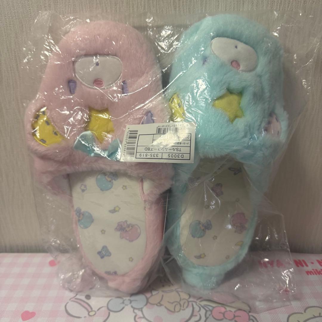 サンリオ　キキララ　45周年　ルームシューズ　スリッパ　パフポフ スイーツ