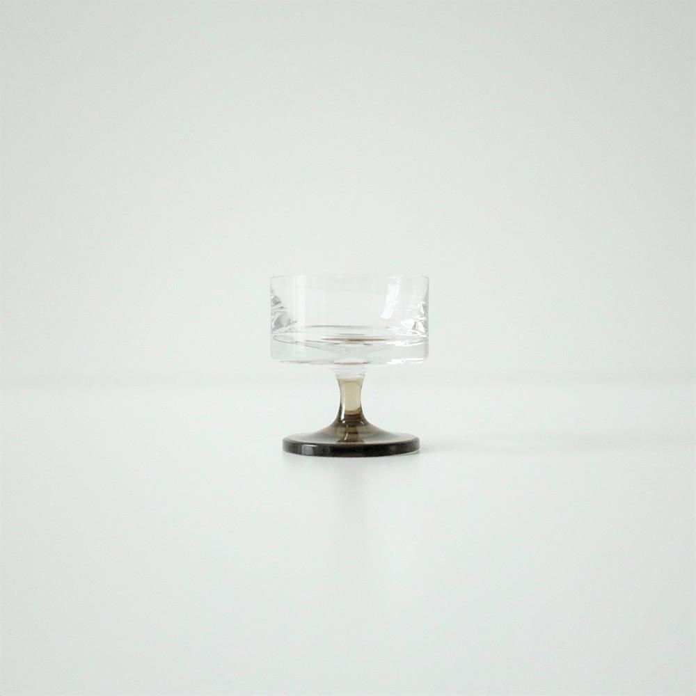 [vintage] Rosenthal smoky gray round foot liqueur glass 로젠탈 미니 와인 글라스