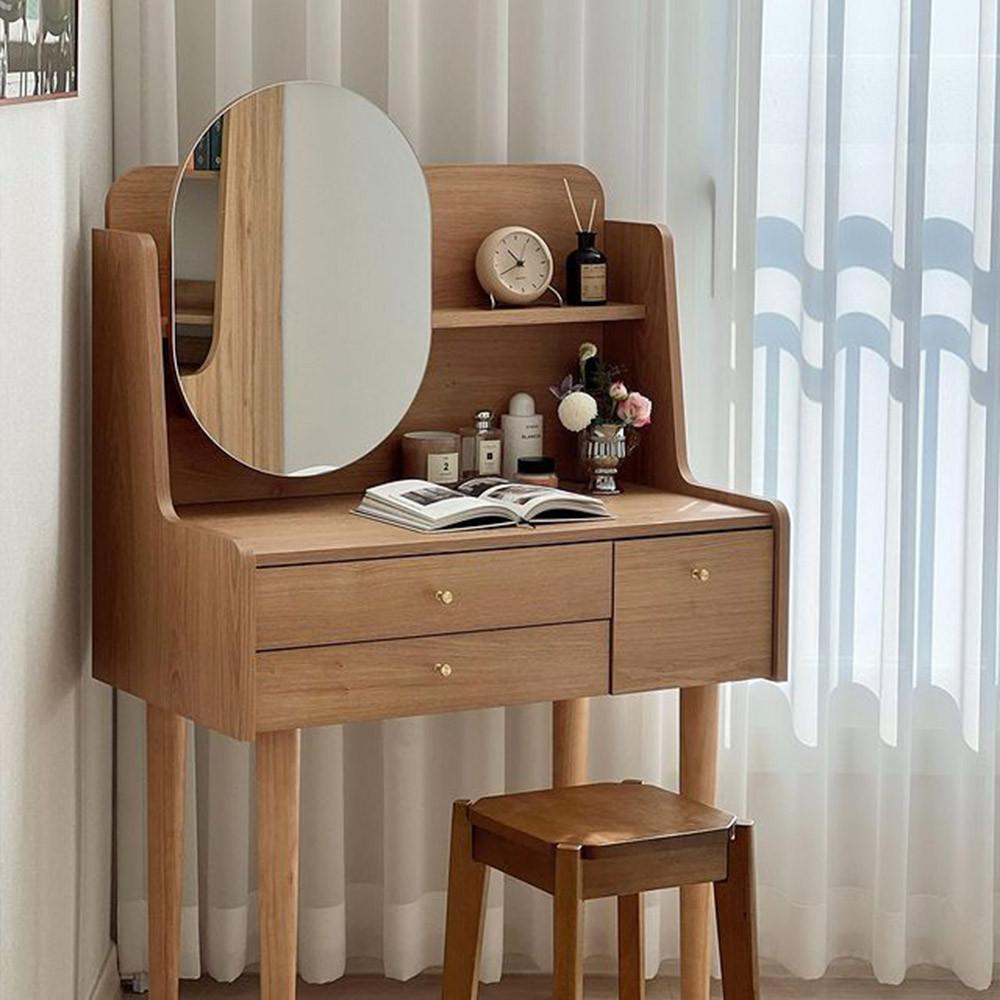 레이디가구 스칸딕 원목 수납 화장대