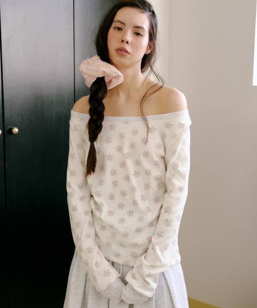 Bouquet Boatneck Tee, White