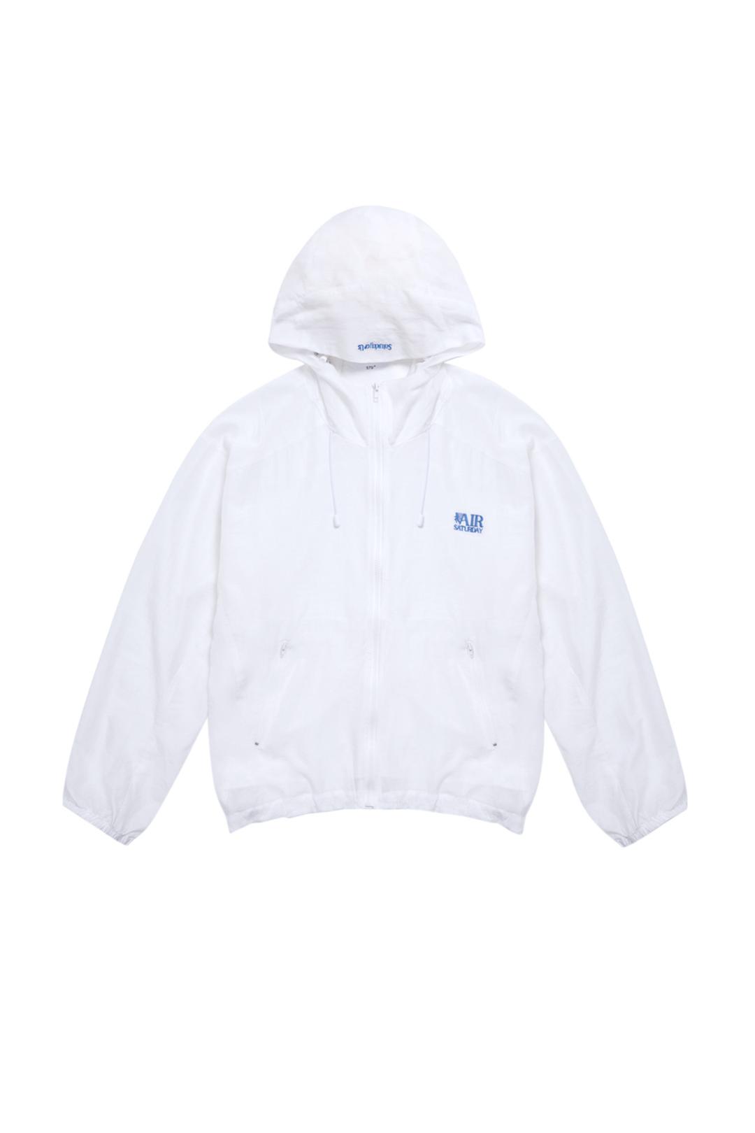 Stripe Windbreaker White