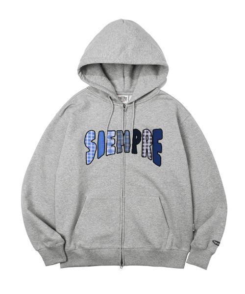 팀코믹스(TIMCOMIX)  씨엠프레 아플리케 후드집업_그레이 - 사이즈 & 후기 | 무신사