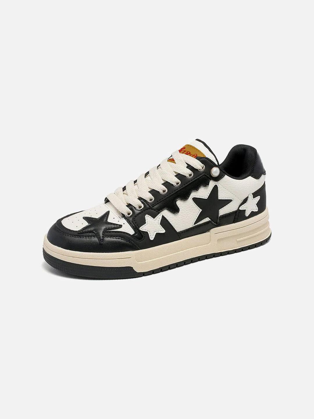 StarryClimb Star Thick Bottom Skate Shoes - Black / 35