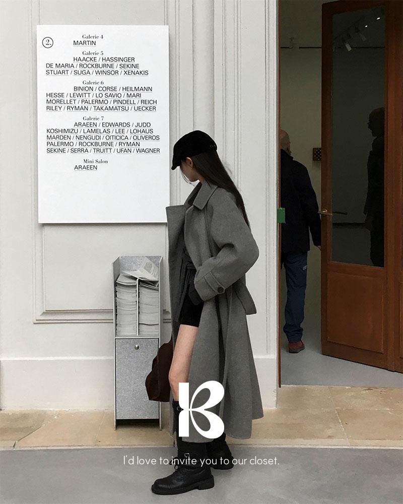 베이델리 [MADE/규진pick!]시티 핸드메이드 캐시미어 울 롱 코트