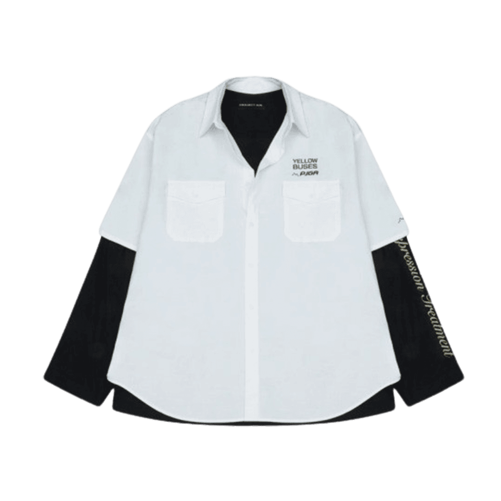 프로젝트 G/R 버스 드라이버 레이어드 셔츠 화이트