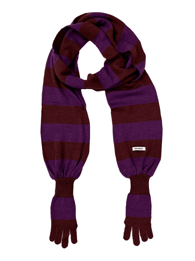 MUFFLOVES (PURPLE STRIPE)