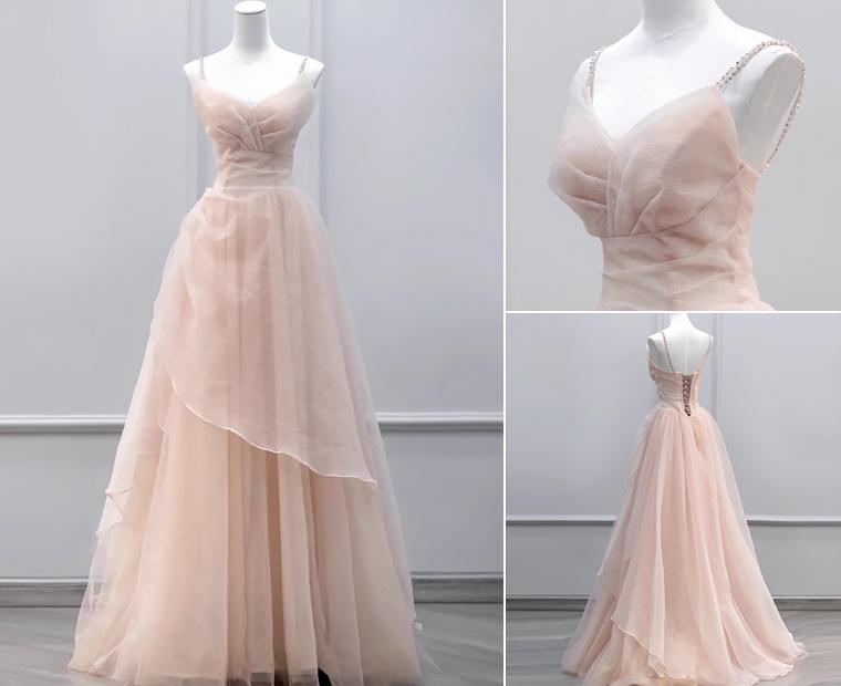 PTL1435핑크 파티드레스 연주회드레스 A라인 졸업 프롬 볼파티드레스 프롬파티 드레스