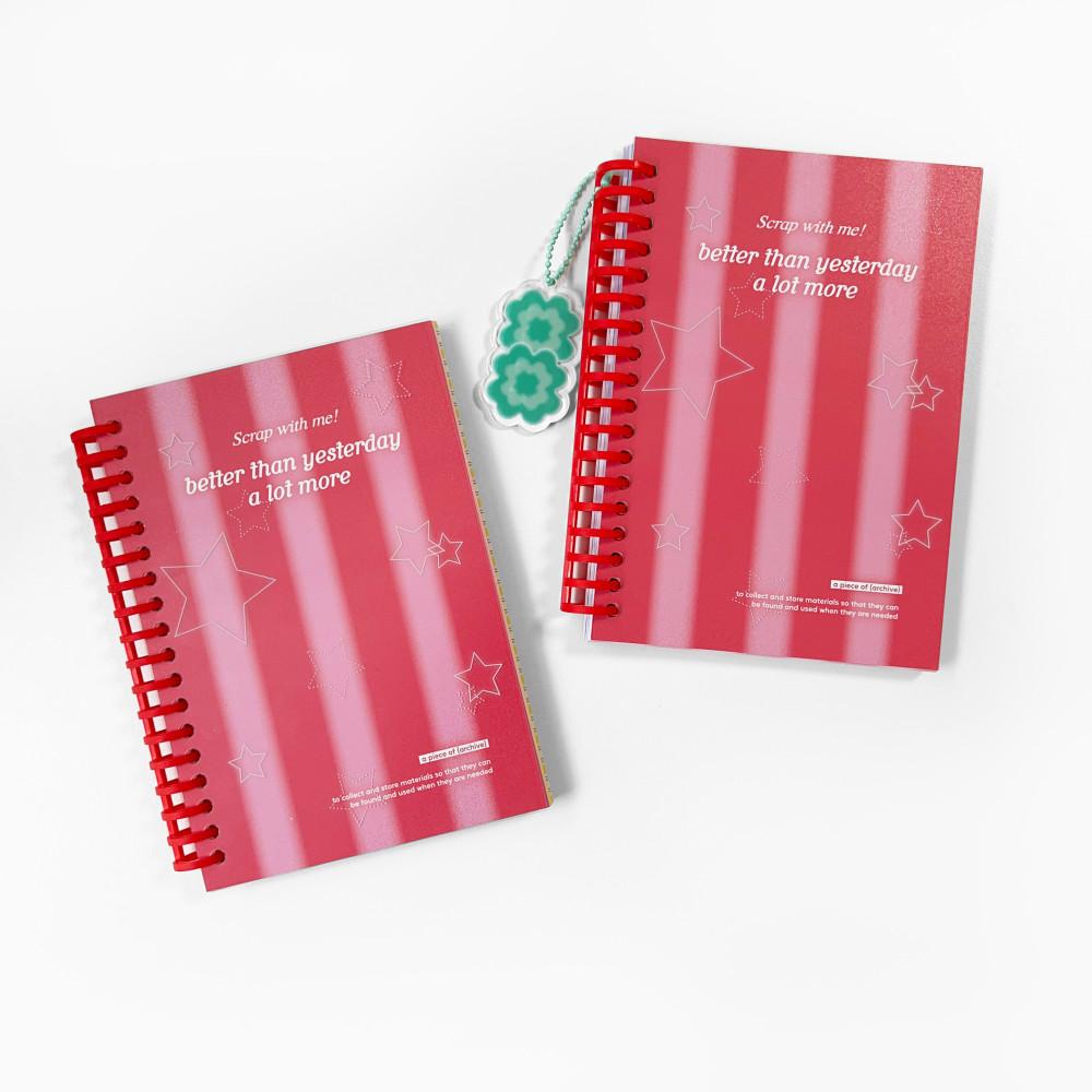 (B6스크랩북) a piece of (archive) ver.2 - red 스크랩북 다꾸 다이어리 B6