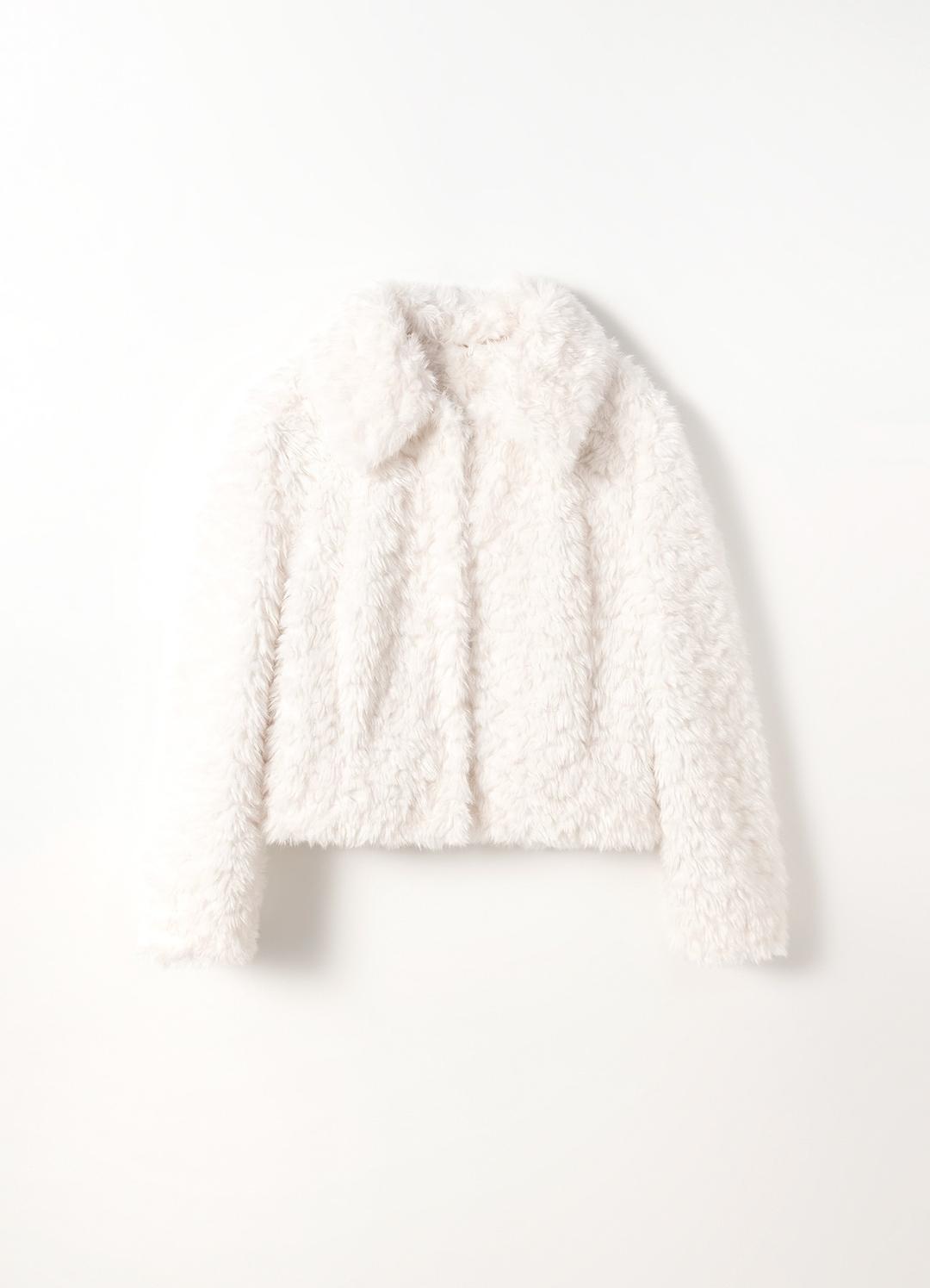 2ND Fluffy Soft Fur Jacket(White)