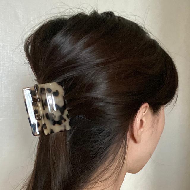 Solid leopard hair-clip (2color)