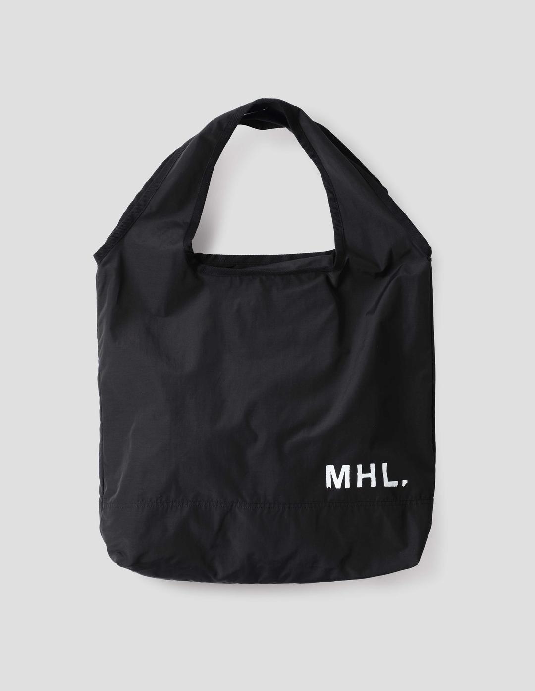 Black soft polyamide Parachute Tote | MHL. by Margaret Howell