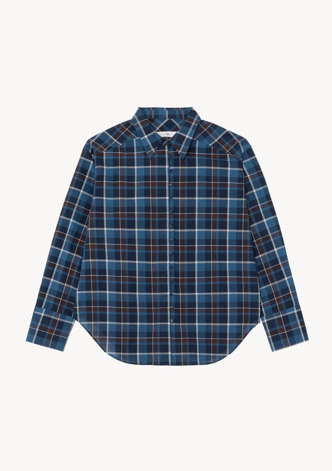 Classy Button Shirt in Navy Check
