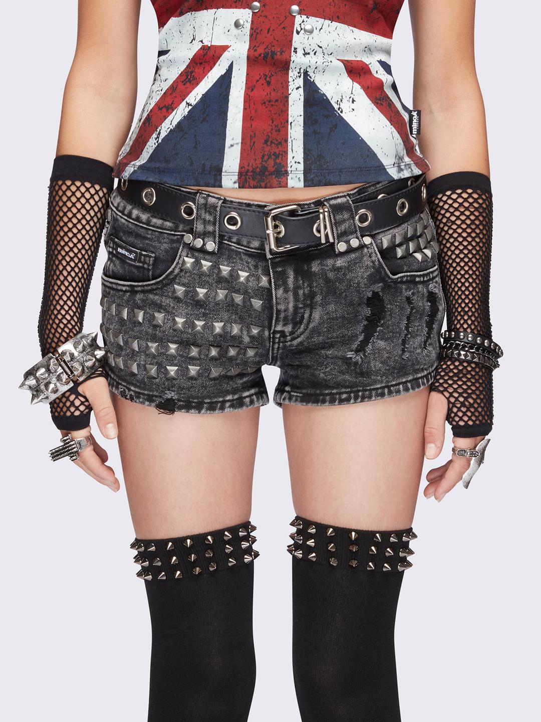 Strike Denim Hot Pants - 24" / Black