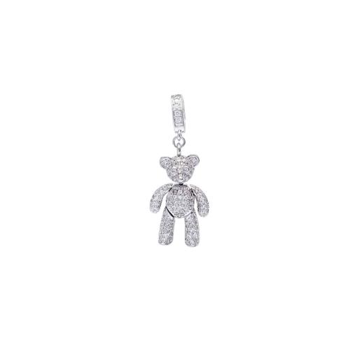 블랙 퍼플(BLACK PURPLE)  Baby Happy Bear Pendant - Silver - 후기 | 무신사