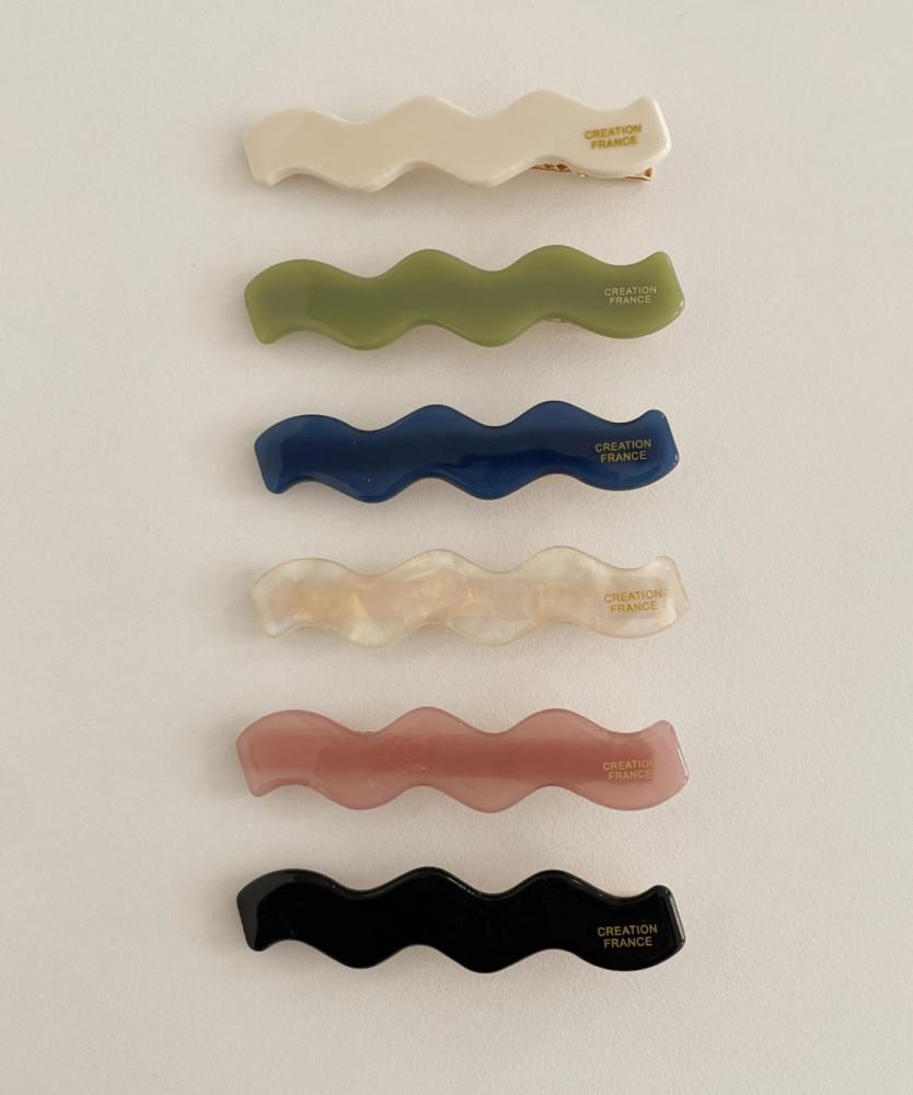 [소예피네] 블라디 물결 옆머리 헤어핀 9color