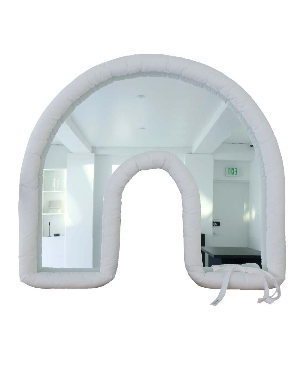 U' White Cushion Mirror