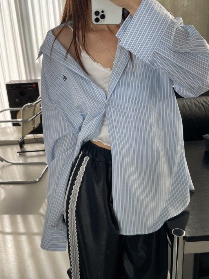Stewed striped shirt(3 color)