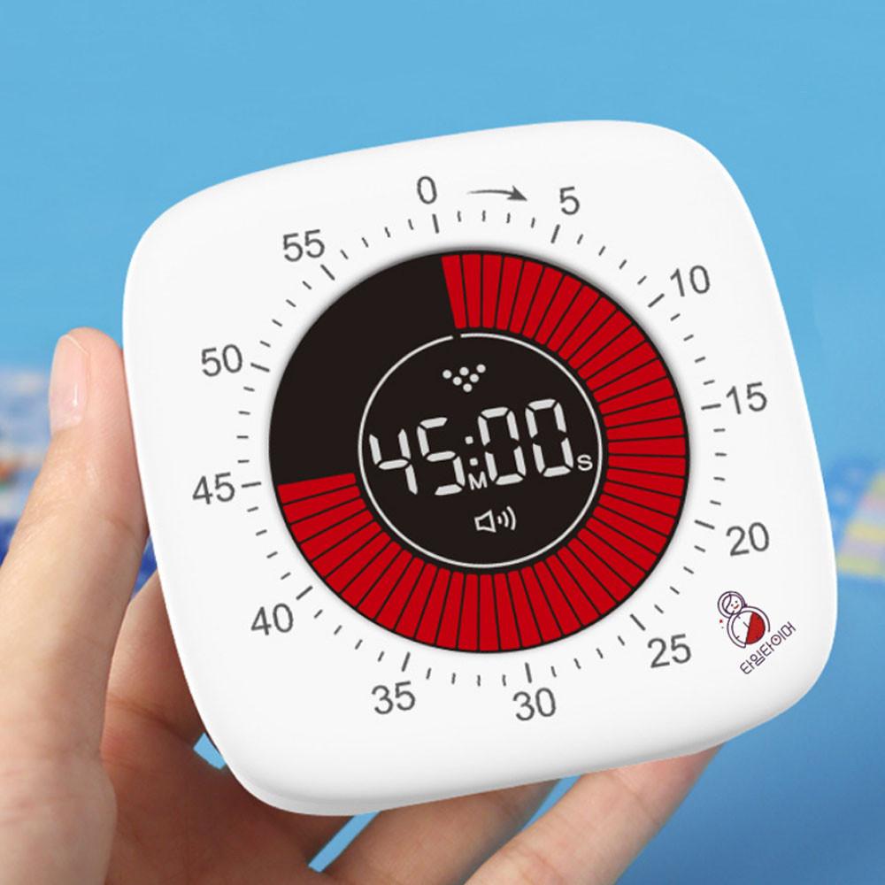 4세대 무소음 LCD 디지털타임타이머 뽀모도로 구글 타이머