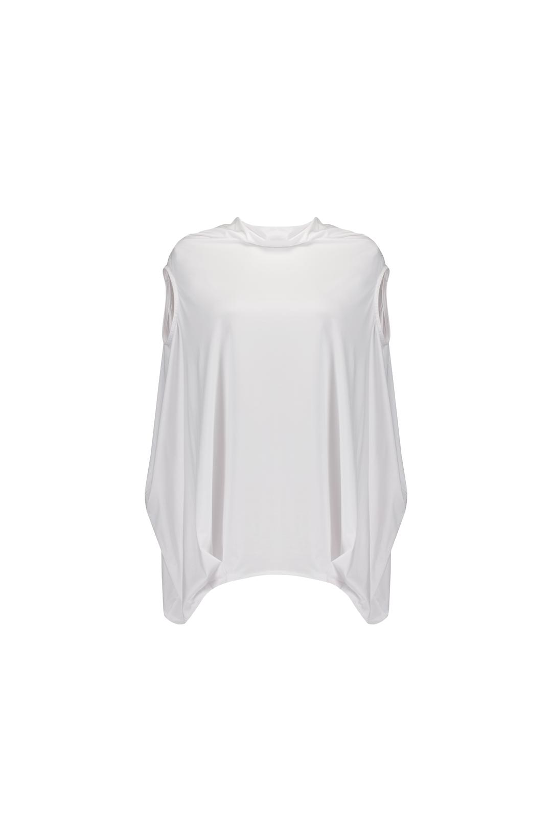 OVAL COWL NECK TOP (WHITE)